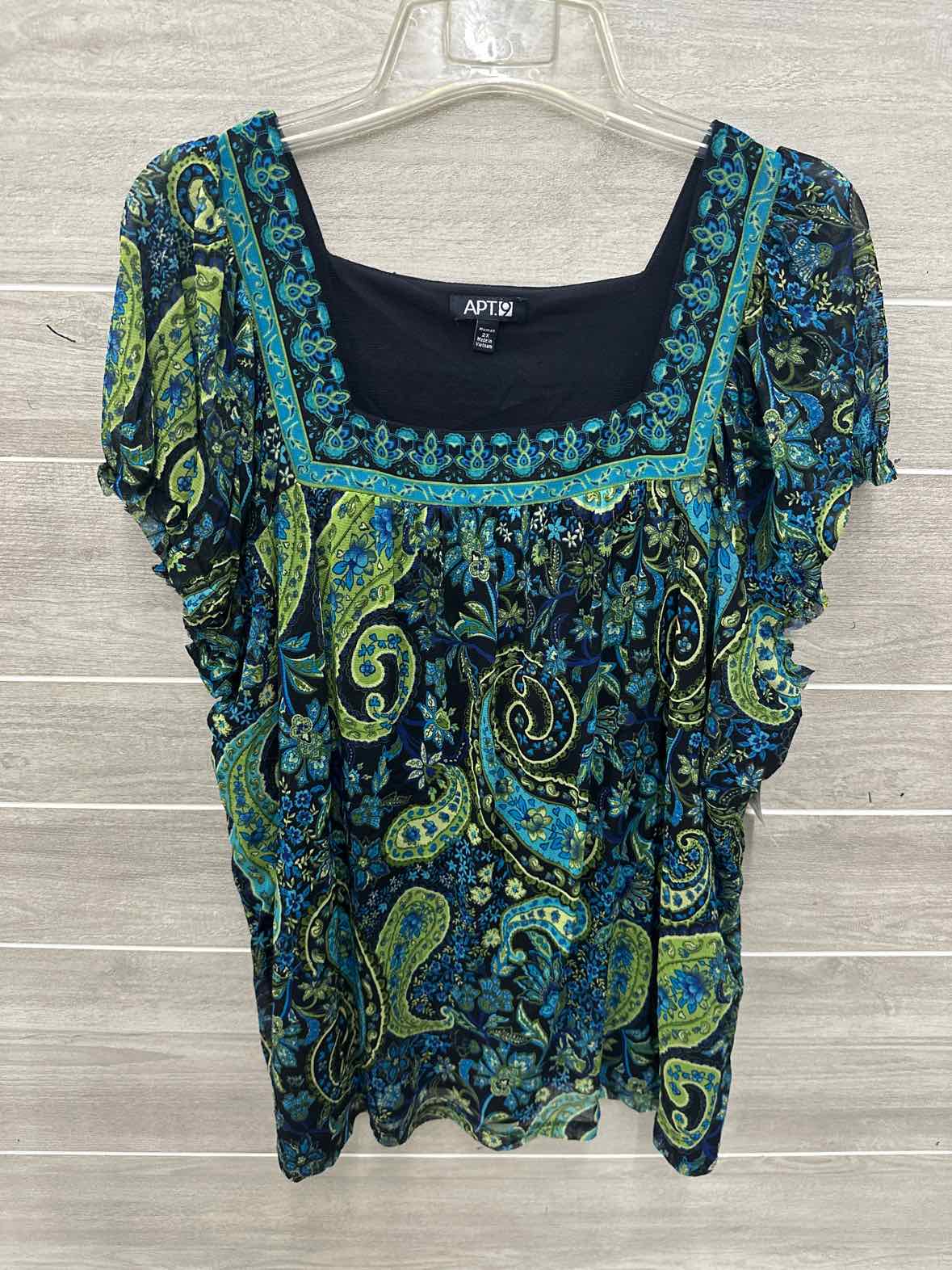 Apt 9 Black Womens Women Size 2X Shirt