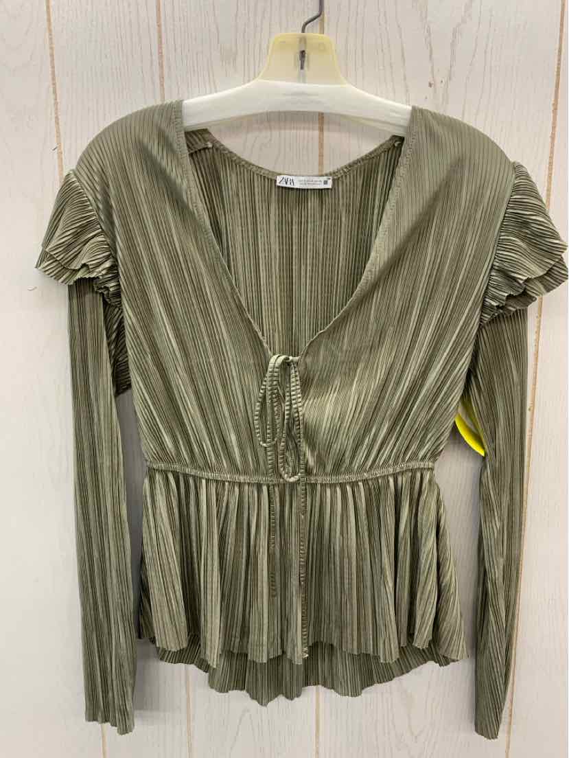 ZARA Taupe Womens Size Small Shirt