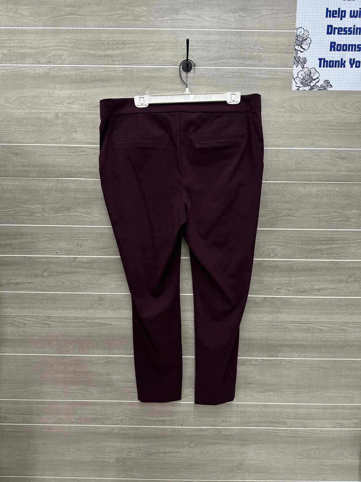 Maurices Size 18W Burgundy Plus Pants