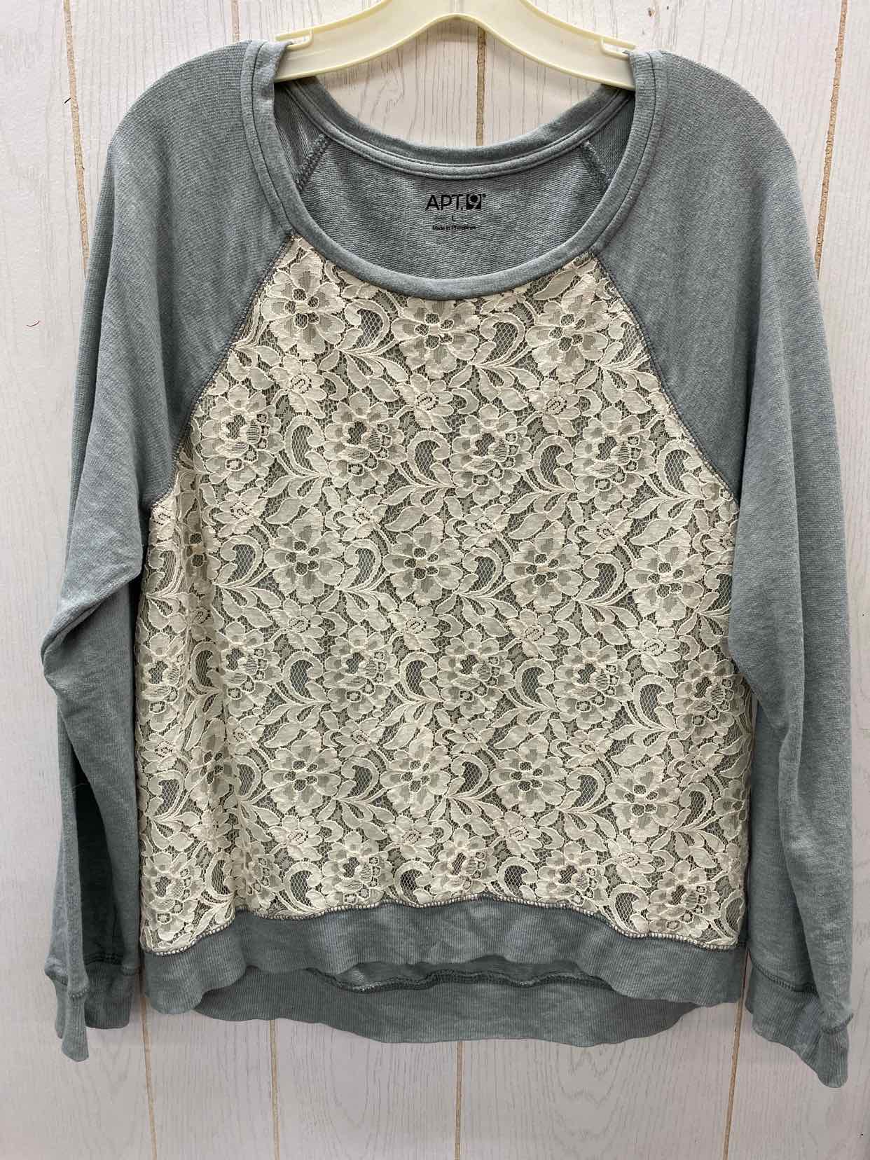 Apt 9 Gray Womens Size L Sweatshirt