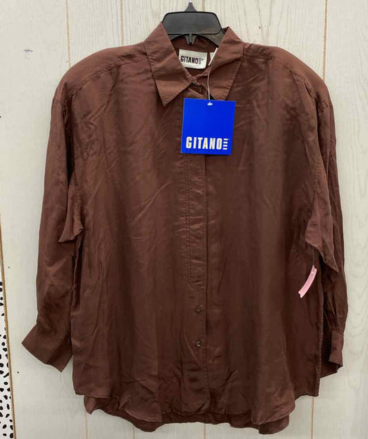 Gitano Brown Womens Size L Shirt