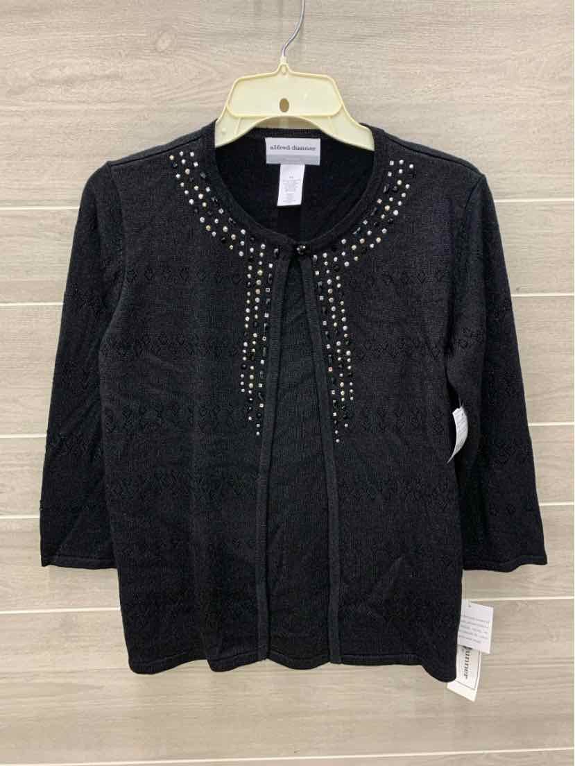 Alfred Dunner Black Womens Size S/P Shirt