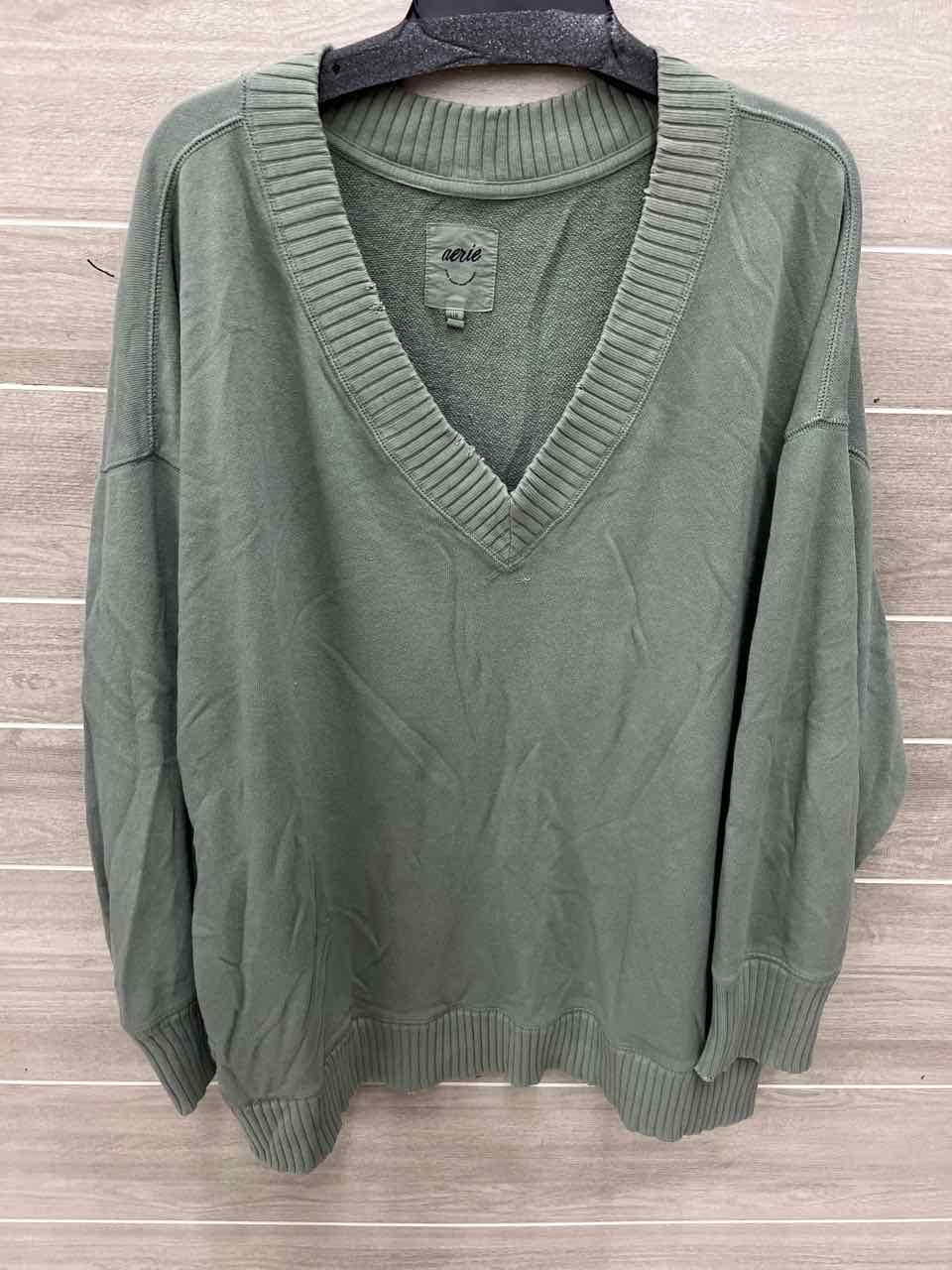 AERIE Green Womens Women Size L/XL Sweatshirt