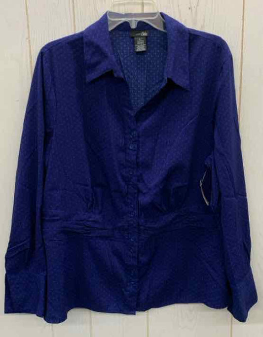 East Fifth Blue Womens Size 1X Shirt