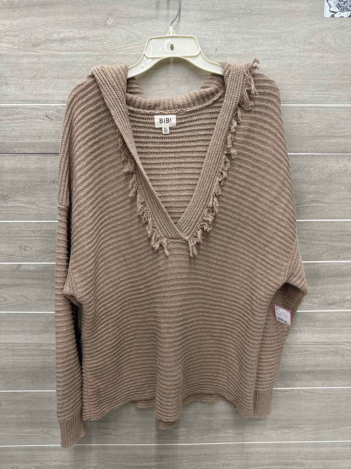 Bibi Size XL Tan Womens Sweater