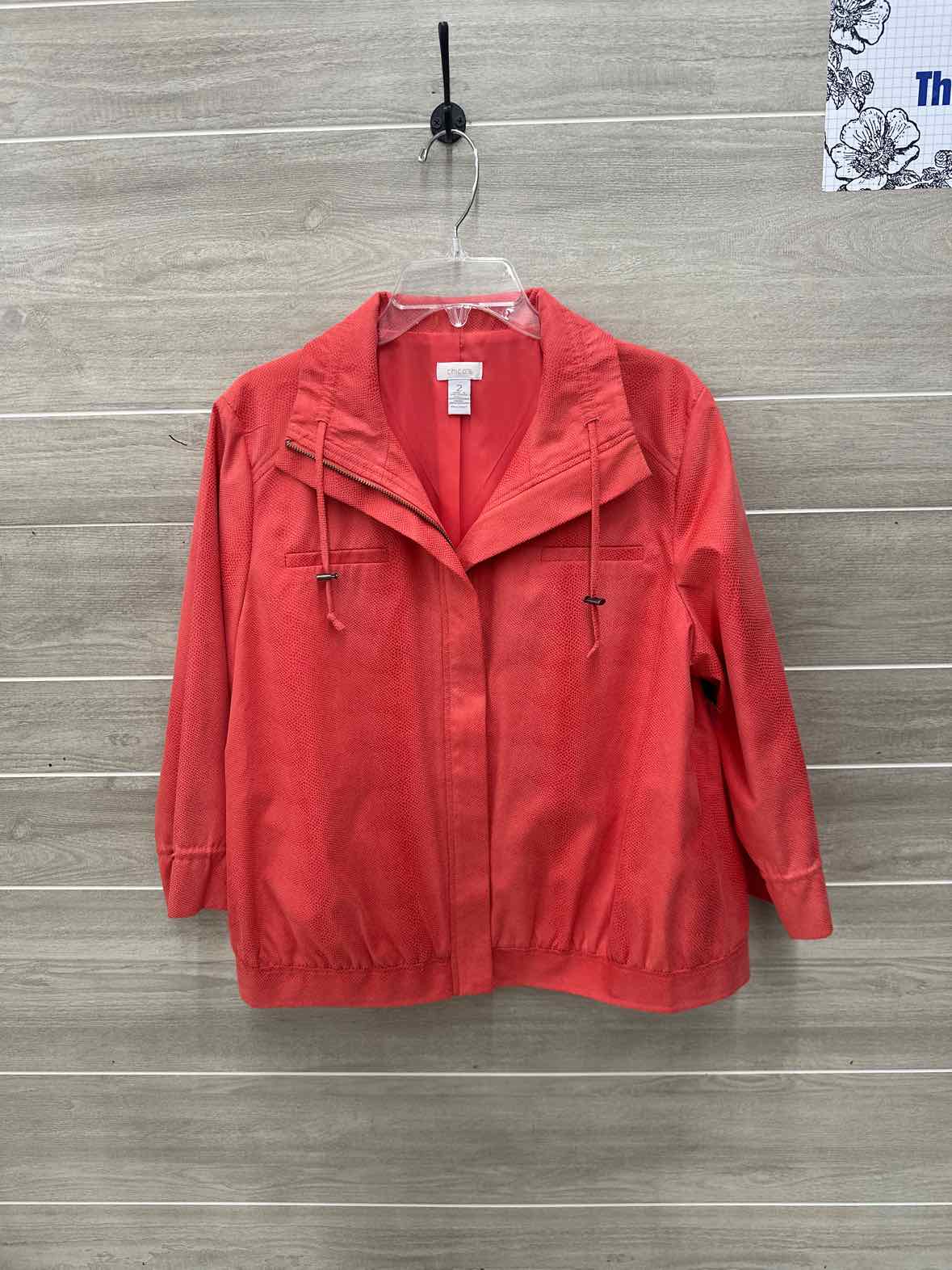 Chico's Size 12 Coral Womens Blazer