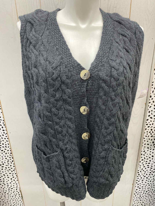 AranCrafts Gray Womens Size XL Vest