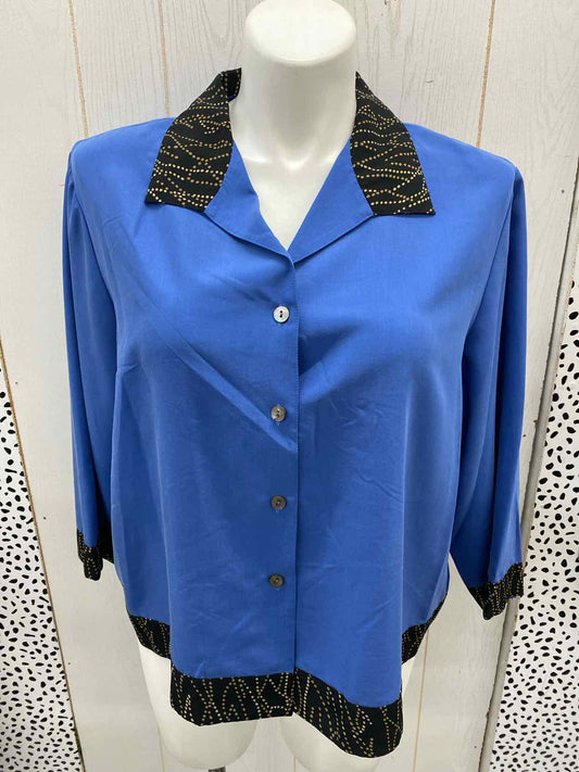 KOOS Blue Womens Size 1X Shirt