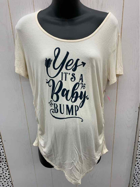 Maurices Cream Maternity Size L Shirt