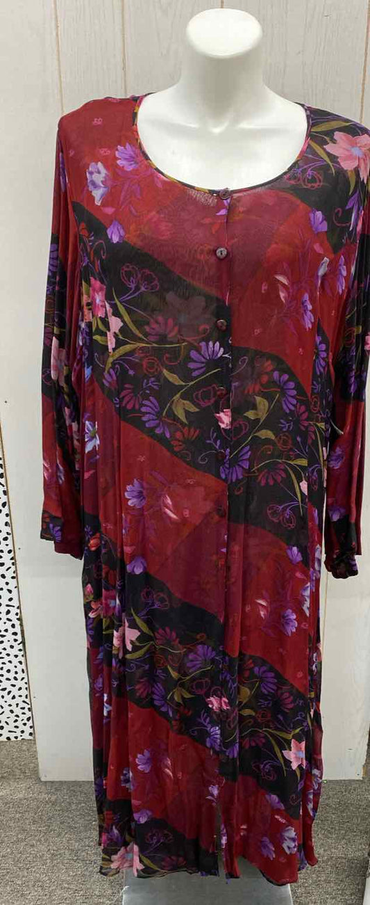 Monroe & Main Burgundy Womens Size 3X Dress