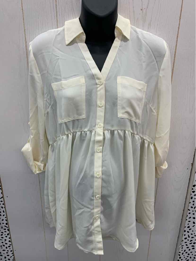 Maurices Cream Maternity Size M Shirt