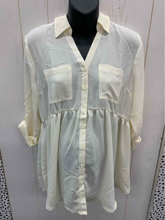 Maurices Cream Maternity Size M Shirt