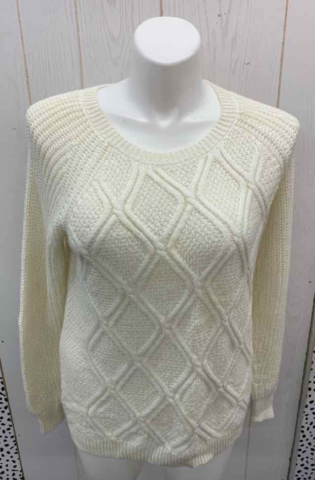 Faded Glory Cream Womens Size XL Sweater