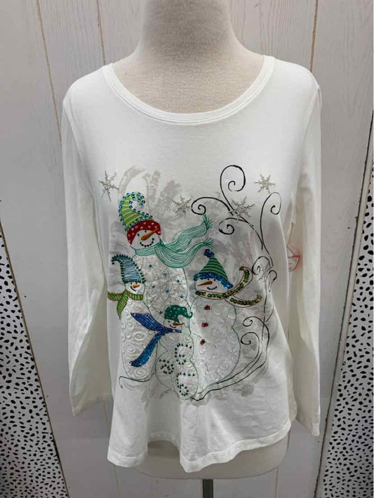 Christopher & Banks White Womens Size M Shirt