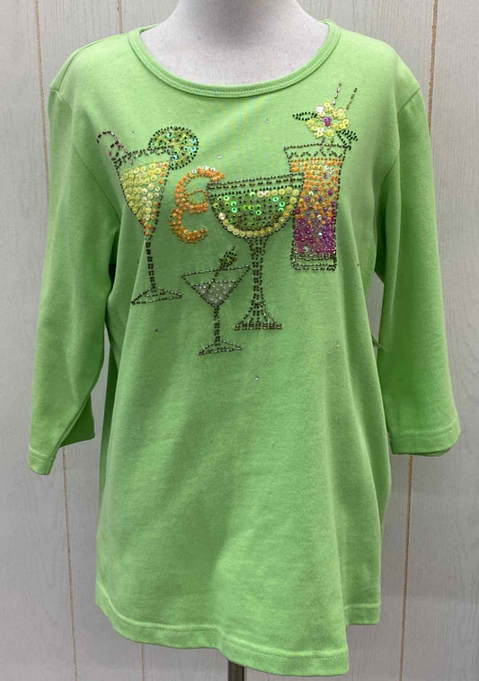 Quacker Factory Green Womens Size M/L Shirt