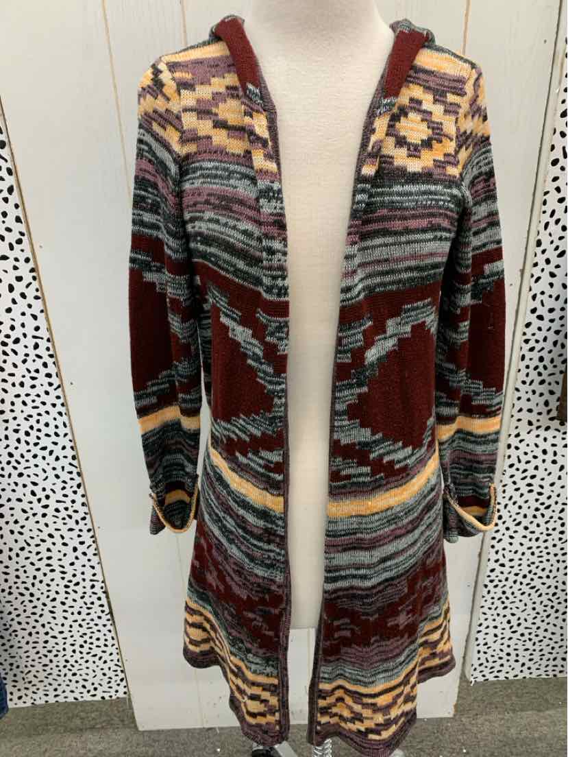 One World Burgundy Womens Size M Sweater