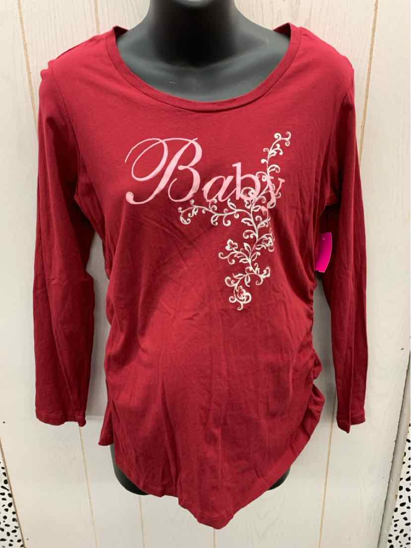 Motherhood Red Maternity Size L Shirt