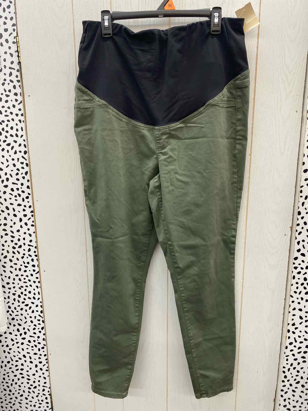 Maurices Olive Maternity Size L Pants