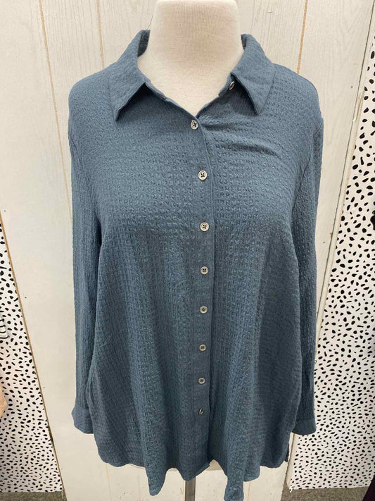 D & Co Blue Womens Size M/L Shirt