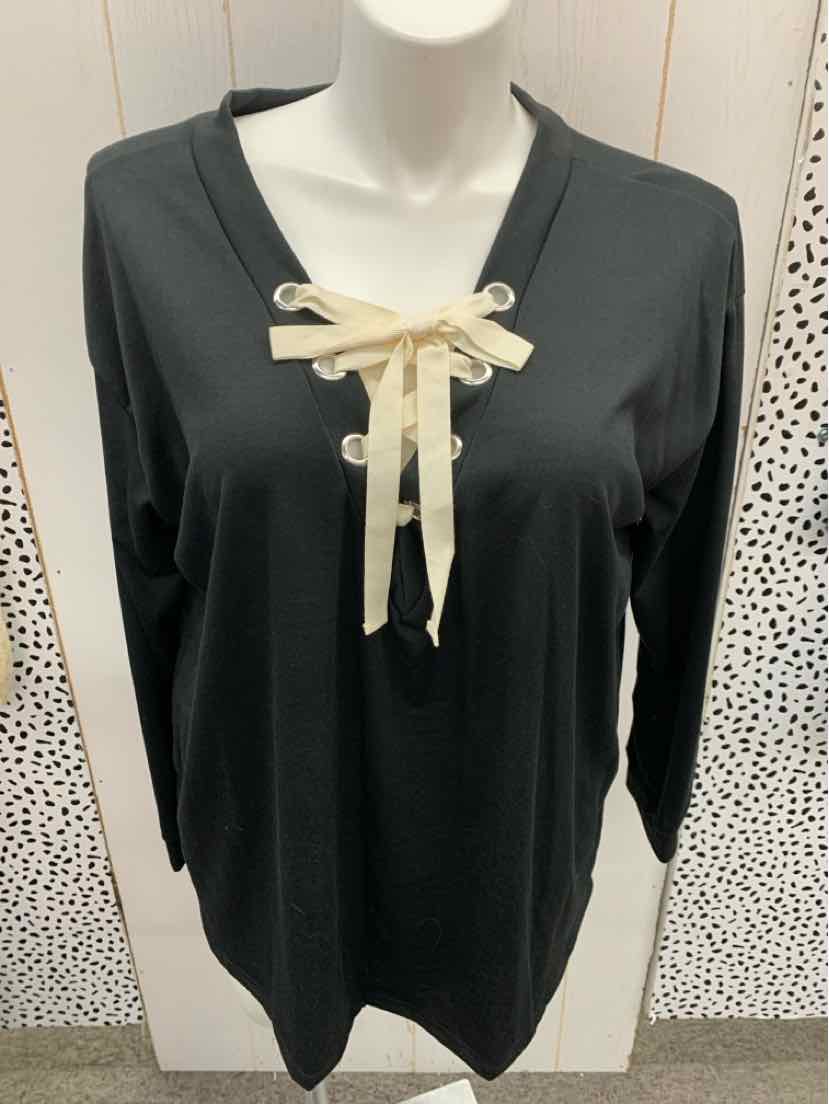 Bibi Black Womens Size L Shirt