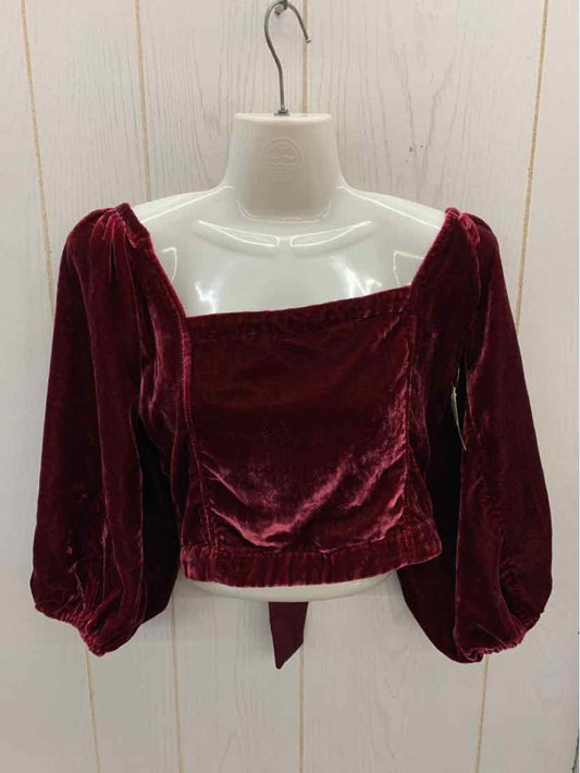 Free People Burgundy Womens Size XS Shirt