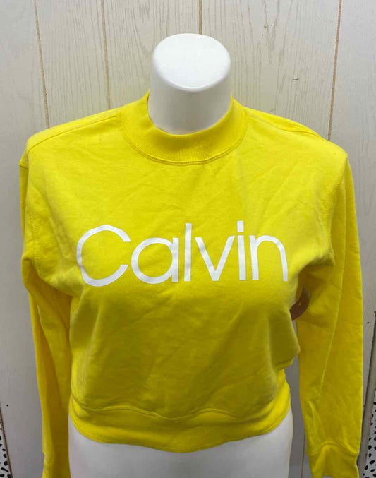 Calvin Klein Yellow Womens Size L Sweatshirt