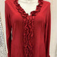 Ave Red Womens Size 18/20 Shirt