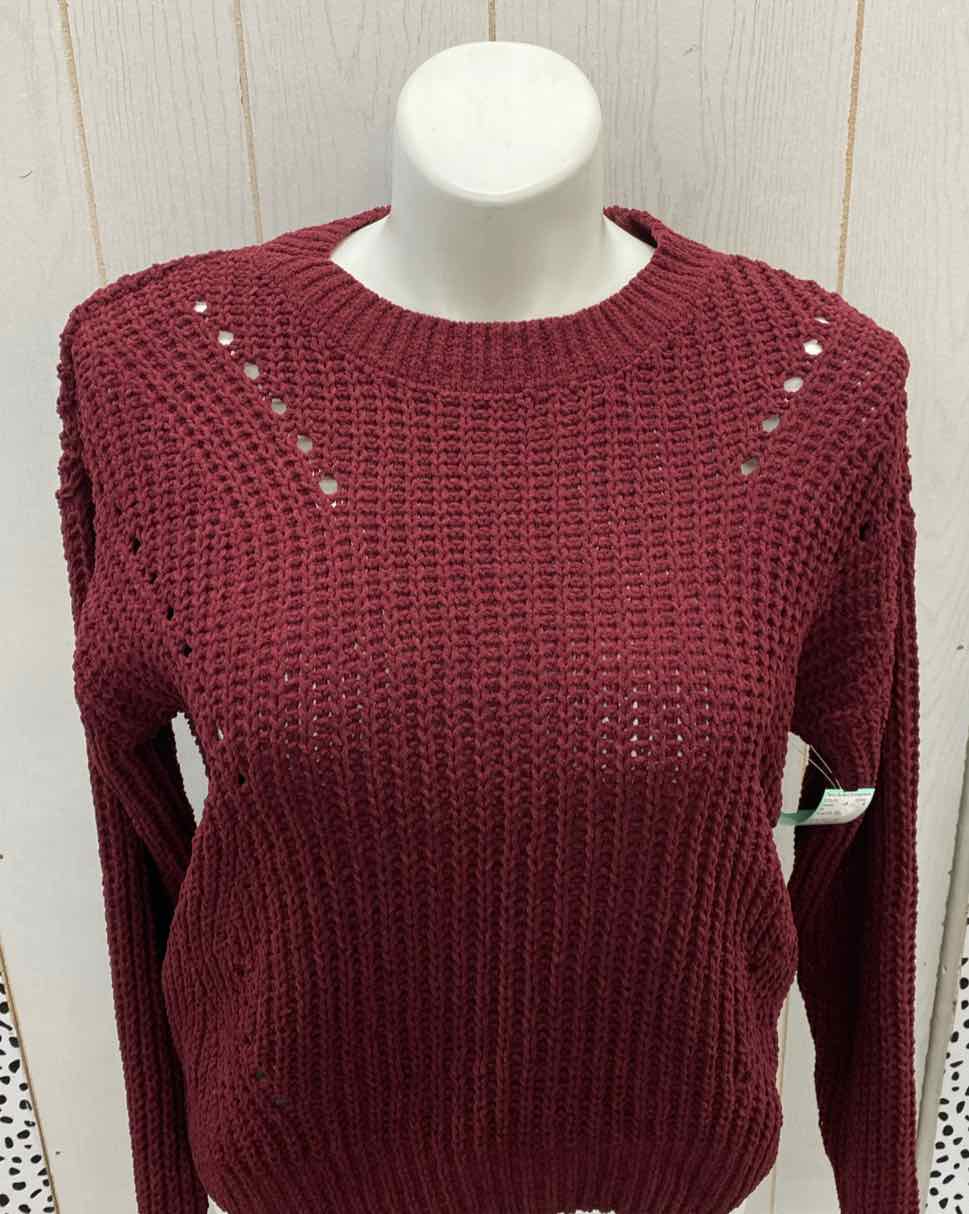 So Burgundy Womens Size L Sweater