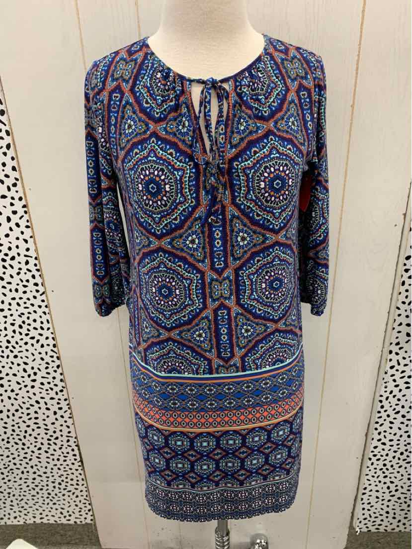 London Times Blue Womens Size 4P Dress