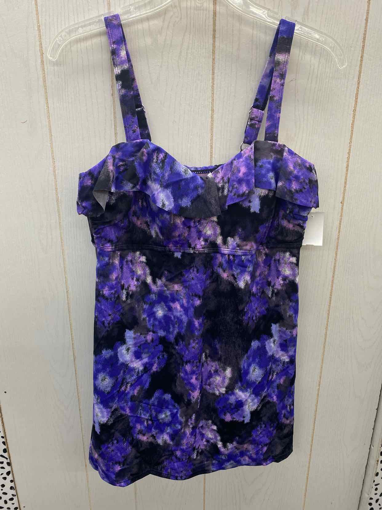 D & Co Purple Womens Size 12 Swimsuit