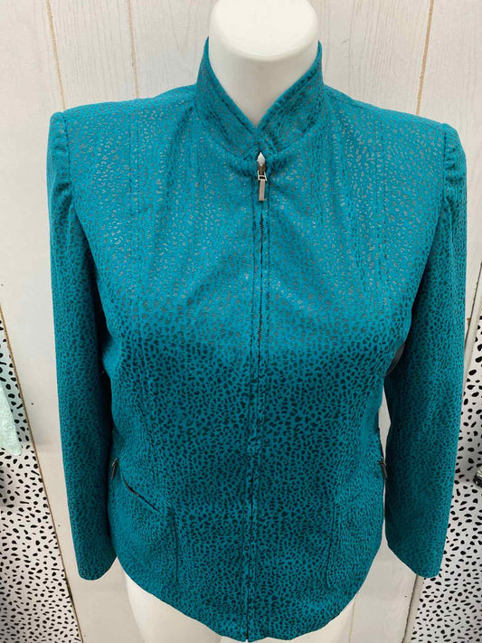 Notations Teal Womens Size 14P Blazer