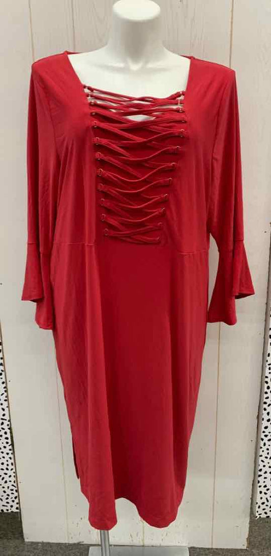 Love Scarlet Red Womens Size 2X Dress