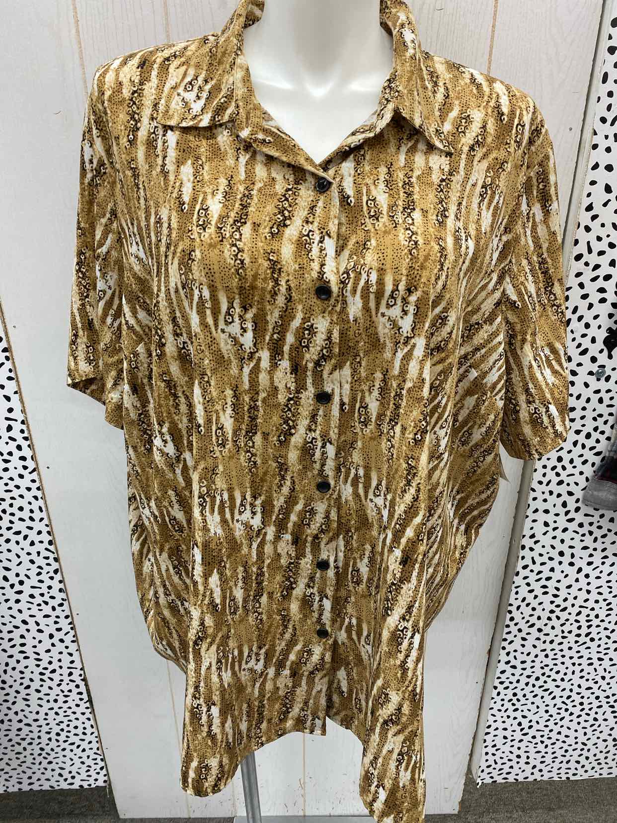 Maggie Barnes Brown Womens Size 5X Shirt