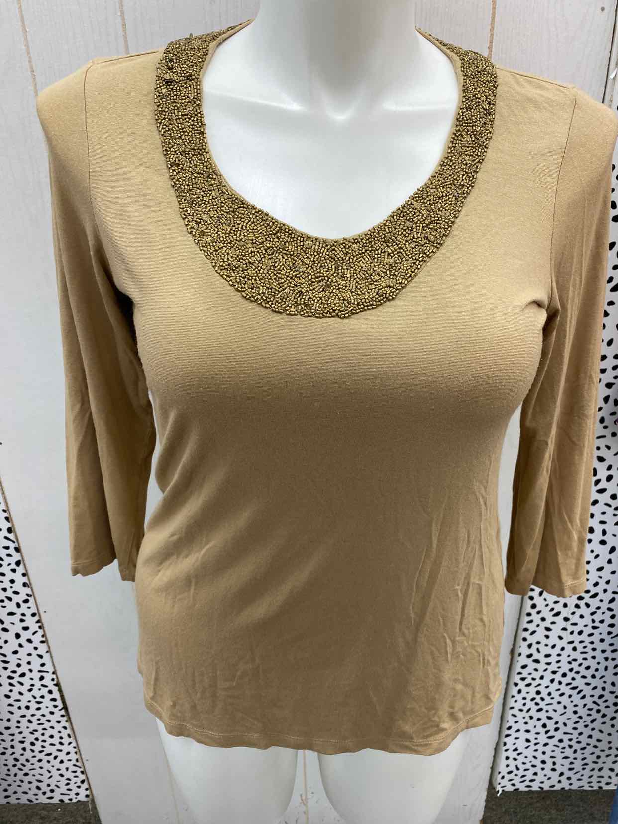 Chico's Tan Womens Size L Shirt