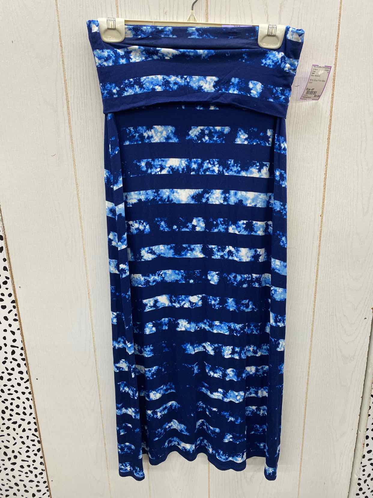 ANA Blue Womens Size 4P Dress