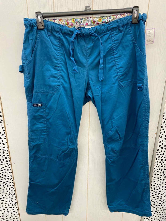 Koi Teal Womens Size XL Scrub Pants