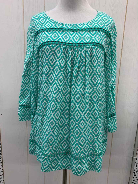 Skies are Blue Green Womens Size Small Shirt