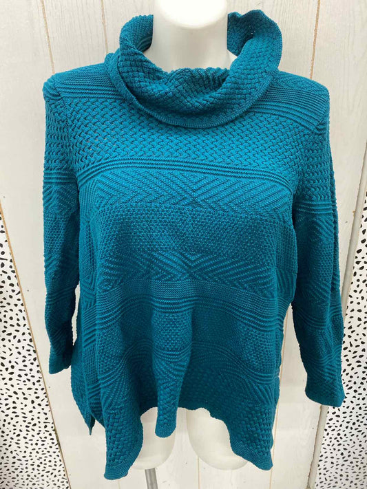 eight eight eight Teal Womens Size XL Sweater