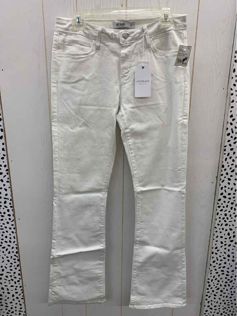 Just Black White Womens Size 8 Pants – Twice As Nice Consignments