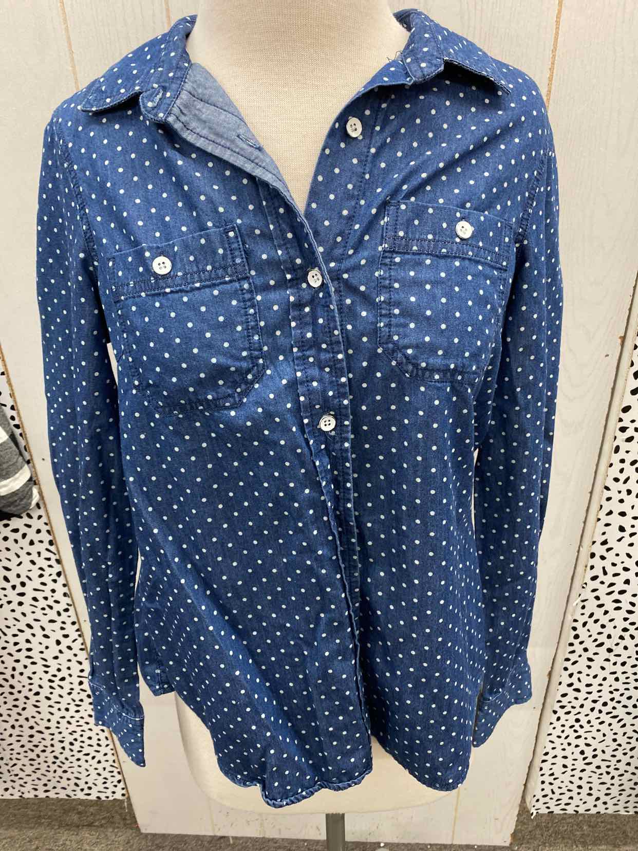 Love Hanna Blue Womens Size Small Shirt