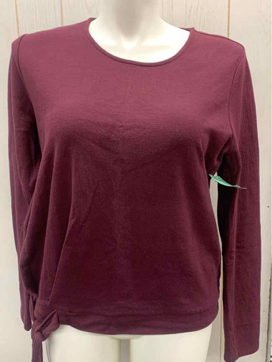 Time & Tru Burgundy Womens Size L Sweatshirt
