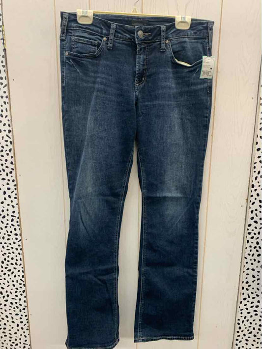 Silver Blue Womens Size 12 Long Jeans