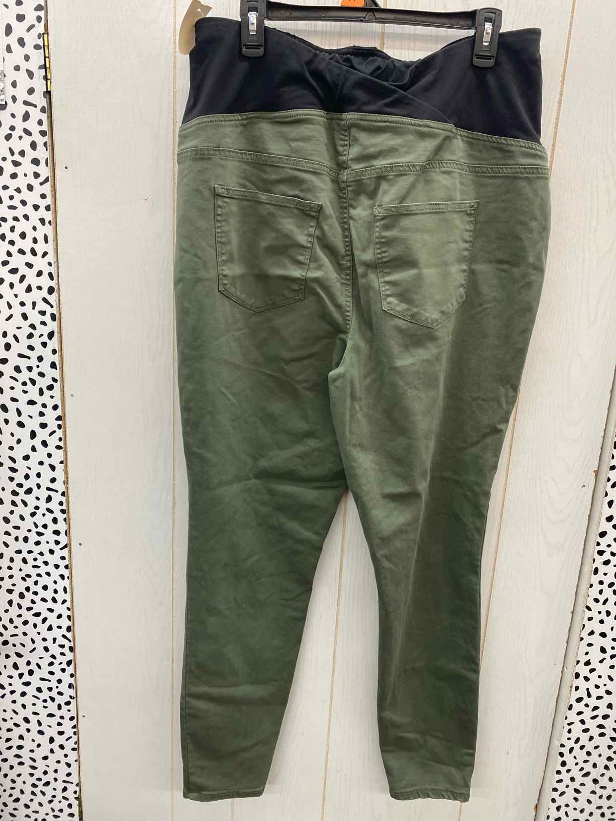 Maurices Olive Maternity Size L Pants