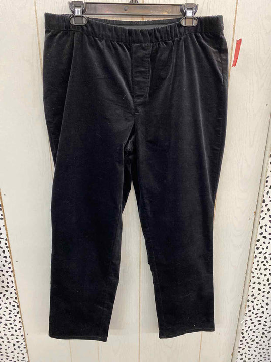 Isaac Mizrahi Black Womens Size 14P Pants