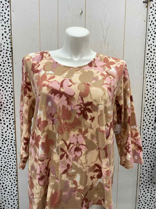 D & Co Tan Womens Size 22W Shirt