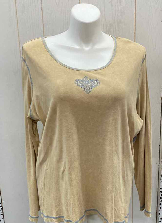 Apt 9 Beige Womens Size 2X Shirt