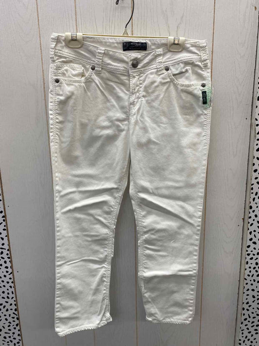 Silver White Womens Size 10 Jeans