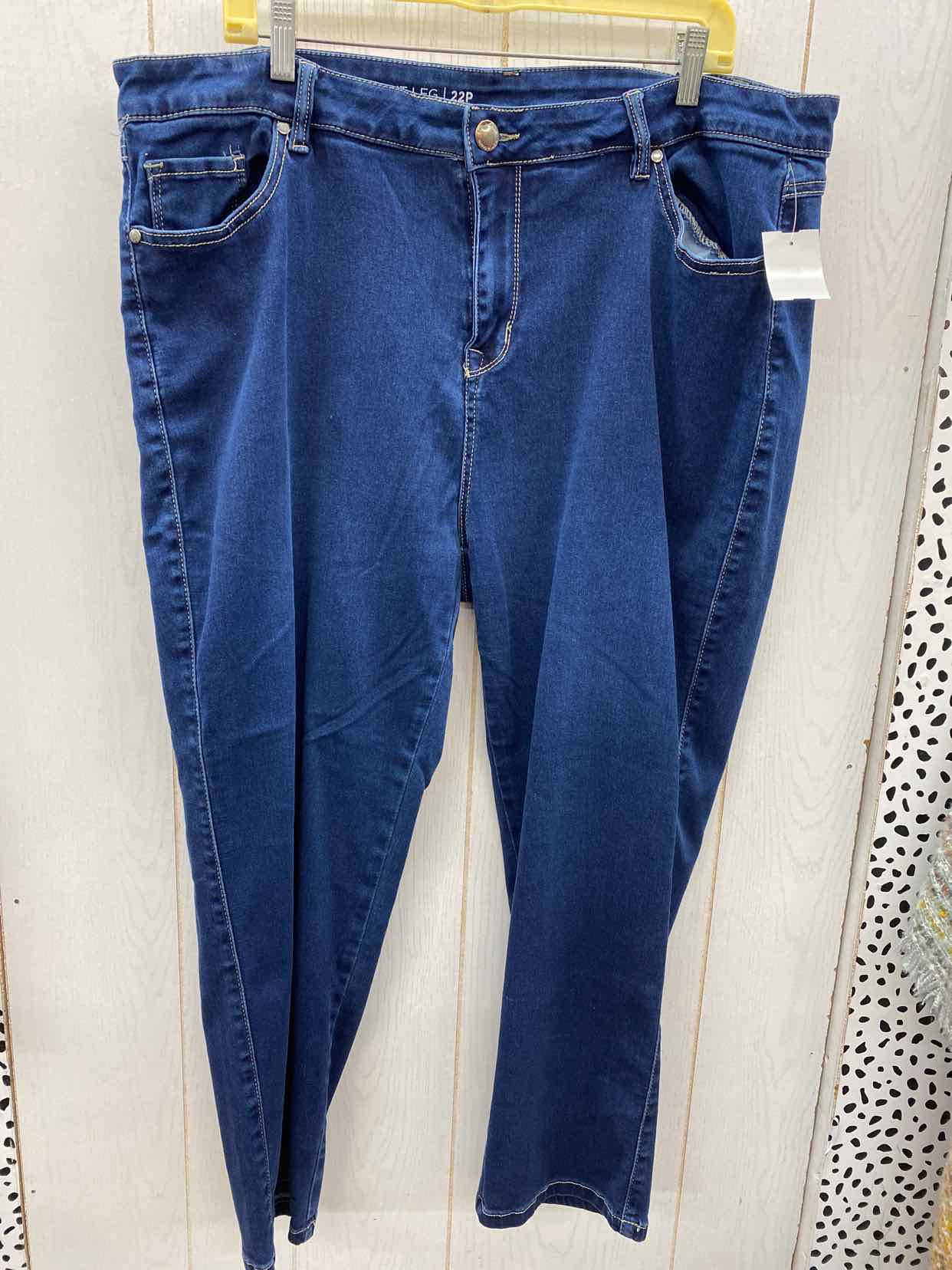 Blue Womens Size 22P Jeans