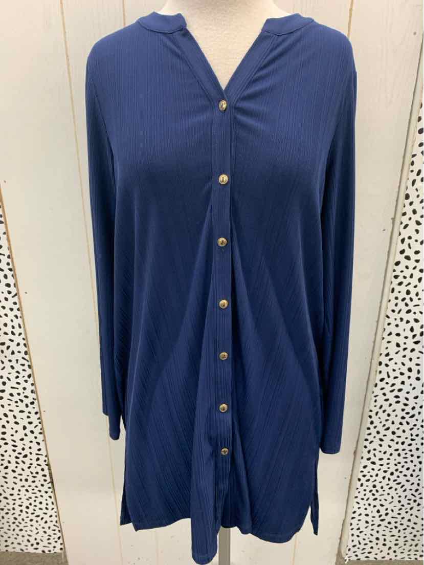 Susan Graver Blue Womens Size M Shirt