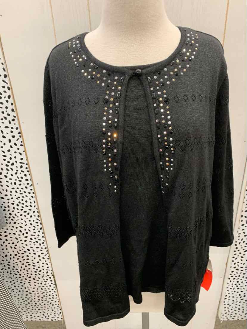 Alfred Dunner Black Womens Size M Shirt